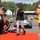 Lewis Hamilton (GBR) Mercedes AMG F1 at the drivers parade at Formula One World Championship, Rd11, Belgian Grand Prix, Race, Spa Francorchamps, Belgium, Sunday 23 August 2015. © Sutton Motorsport Images