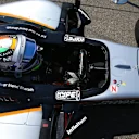 Sergio Perez (MEX) Force India VJM08 on the grid at Formula One World Championship, Rd11, Belgian Grand Prix, Race, Spa Francorchamps, Belgium, Sunday 23 August 2015. © Sutton Motorsport Images