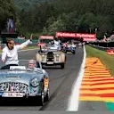 Jenson Button (GBR) McLaren on the drivers parade at Formula One World Championship, Rd11, Belgian Grand Prix, Race, Spa Francorchamps, Belgium, Sunday 23 August 2015. © Sutton Motorsport Images