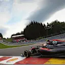 Jenson Button (GBR) McLaren MP4-30 at Formula One World Championship, Rd11, Belgian Grand Prix, Race, Spa Francorchamps, Belgium, Sunday 23 August 2015. © Sutton Motorsport Images