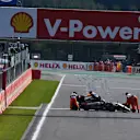 Nico Hulkenberg (GER) Force India VJM08 is pushed off the grid at Formula One World Championship, Rd11, Belgian Grand Prix, Race, Spa Francorchamps, Belgium, Sunday 23 August 2015. © Sutton Motorsport Images