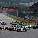 Lewis Hamilton (GBR) Mercedes AMG F1 W06 leads at the start of the race at Formula One World Championship, Rd11, Belgian Grand Prix, Race, Spa Francorchamps, Belgium, Sunday 23 August 2015. © Sutton Motorsport Images