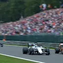 Felipe Massa (BRA) Williams FW37 and Kimi Raikkonen (FIN) Ferrari SF15-T battle at Formula One World Championship, Rd11, Belgian Grand Prix, Race, Spa Francorchamps, Belgium, Sunday 23 August 2015. © Sutton Motorsport Images