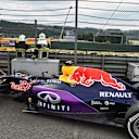 The car of race retiree Daniel Ricciardo (AUS) Red Bull Racing RB11 at Formula One World Championship, Rd11, Belgian Grand Prix, Race, Spa Francorchamps, Belgium, Sunday 23 August 2015. © Sutton Motorsport Images
