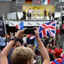 Fans and podium celebrations at Formula One World Championship, Rd11, Belgian Grand Prix, Race, Spa Francorchamps, Belgium, Sunday 23 August 2015. © Sutton Motorsport Images