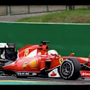 Sebastian Vettel (GER) Ferrari SF15-T with rear puncture at Formula One World Championship, Rd11, Belgian Grand Prix, Race, Spa Francorchamps, Belgium, Sunday 23 August 2015. © Sutton Motorsport Images