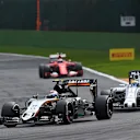 Sergio Perez (MEX) Force India VJM08 leads Felipe Massa (BRA) Williams FW37 at Formula One World Championship, Rd11, Belgian Grand Prix, Qualifying, Spa Francorchamps, Belgium, Saturday 22 August 2015. © Sutton Motorsport Images