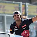 Carlos Sainz jr (ESP) Scuderia Toro Rosso on the drivers parade at Formula One World Championship, Rd11, Belgian Grand Prix, Race, Spa Francorchamps, Belgium, Sunday 23 August 2015. © Sutton Motorsport Images