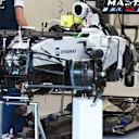 Williams FW37 in the garage at Formula One World Championship, Rd11, Belgian Grand Prix, Preparations, Spa Francorchamps, Belgium, Thursday 20 August 2015. © Sutton Motorsport Images