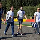 Valtteri Bottas (FIN) Williams walks the track with Alex Lynn (GBR) Williams Test and Development Driver at Formula One World Championship, Rd11, Belgian Grand Prix, Preparations, Spa Francorchamps, Belgium, Thursday 20 August 2015. © Sutton Motorsport Images