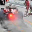 Kimi Raikkonen (FIN) Ferrari SF15-T and tyre smoke at Formula One World Championship, Rd18, Brazilian Grand Prix, Practice, Interlagos, Sao Paulo, Brazil, Friday 13 November 2015. © Sutton Motorsport Images