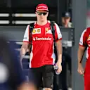 Kimi Raikkonen (FIN) Ferrari with his trainer Mark Arnall (GBR) at Formula One World Championship, Rd18, Brazilian Grand Prix, Practice, Interlagos, Sao Paulo, Brazil, Friday 13 November 2015. © Sutton Motorsport Images