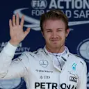 Pole sitter Nico Rosberg (GER) Mercedes AMG F1 celebrates in parc ferme at Formula One World Championship, Rd18, Brazilian Grand Prix, Qualifying, Interlagos, Sao Paulo, Brazil, Saturday 14 November 2015. © Sutton Motorsport Images