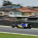 Felipe Nasr (BRA) Sauber C34 at Formula One World Championship, Rd18, Brazilian Grand Prix, Qualifying, Interlagos, Sao Paulo, Brazil, Saturday 14 November 2015. © Sutton Motorsport Images