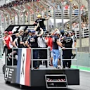 Drivers parade at Formula One World Championship, Rd18, Brazilian Grand Prix, Race, Interlagos, Sao Paulo, Brazil, Sunday 15 November 2015. © Sutton Motorsport Images