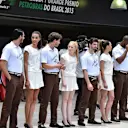 Grid girls and grid boys at Formula One World Championship, Rd18, Brazilian Grand Prix, Race, Interlagos, Sao Paulo, Brazil, Sunday 15 November 2015. © Sutton Motorsport Images