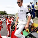 Jenson Button (GBR) McLaren on the drivers parade at Formula One World Championship, Rd18, Brazilian Grand Prix, Race, Interlagos, Sao Paulo, Brazil, Sunday 15 November 2015. © Sutton Motorsport Images