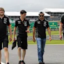 Sergio Perez (MEX) Force India walks the track at Formula One World Championship, Rd18, Brazilian Grand Prix, Preparations, Interlagos, Sao Paulo, Brazil, Thursday 12 November 2015. © Sutton Motorsport Images