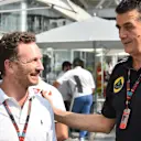 Christian Horner (GBR) Red Bull Racing Team Principal and Federico Gastaldi (ARG) Lotus F1 Team Deputy Team Principal at Formula One World Championship, Rd18, Brazilian Grand Prix, Preparations, Interlagos, Sao Paulo, Brazil, Thursday 12 November 2015. © Sutton Motorsport Images