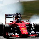 Sebastian Vettel (GER) Ferrari SF15-T locks up at Formula One World Championship, Rd9, British Grand Prix, Practice, Silverstone, England, Friday 3 July 2015. © Sutton Motorsport Images