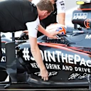 Jenson Button (GBR) McLaren MP4-30 at Formula One World Championship, Rd9, British Grand Prix, Practice, Silverstone, England, Friday 3 July 2015. © Sutton Motorsport Images