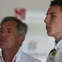 Raffaele Marciello (ITA) Sauber Test and Reserve Driver and Danielle Morelli (ITA) Manager at Formula One World Championship, Rd9, British Grand Prix, Practice, Silverstone, England, Friday 3 July 2015. © Sutton Motorsport Images