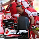 Kimi Raikkonen (FIN) Ferrari SF15-T pit stop at Formula One World Championship, Rd9, British Grand Prix, Practice, Silverstone, England, Friday 3 July 2015. © Sutton Motorsport Images