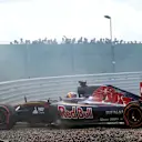 Max Verstappen (NDL) Scuderia Toro Rosso STR10 crashes into the gravel at Formula One World Championship, Rd9, British Grand Prix, Race, Silverstone, England, Sunday 5 July 2015. © Sutton Motorsport Images