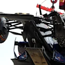 Max Verstappen (NDL) Scuderia Toro Rosso STR10 is recovered after crashing into the gravel at Formula One World Championship, Rd9, British Grand Prix, Race, Silverstone, England, Sunday 5 July 2015. © Sutton Motorsport Images