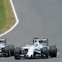 Valtteri Bottas (FIN) Williams FW37 battles with Felipe Massa (BRA) Williams FW37 at Formula One World Championship, Rd9, British Grand Prix, Race, Silverstone, England, Sunday 5 July 2015. © Sutton Motorsport Images