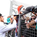 Jenson Button (GBR) McLaren signs autographs for the fans on the drivers parade at Formula One World Championship, Rd9, British Grand Prix, Race, Silverstone, England, Sunday 5 July 2015. © Sutton Motorsport Images