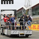 Drivers parade at Formula One World Championship, Rd9, British Grand Prix, Race, Silverstone, England, Sunday 5 July 2015. © Sutton Motorsport Images