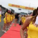 Grid girls at the drivers parade at Formula One World Championship, Rd9, British Grand Prix, Race, Silverstone, England, Sunday 5 July 2015. © Sutton Motorsport Images