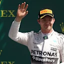 Nico Rosberg (GER) Mercedes AMG F1 celebrates on the podium at Formula One World Championship, Rd9, British Grand Prix, Race, Silverstone, England, Sunday 5 July 2015. © Sutton Motorsport Images