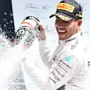 Lewis Hamilton is the third British driver to have taken a hat-trick of victories at Silverstone. © Sutton Motorsport Images