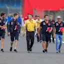 Carlos Sainz jr (ESP) Scuderia Toro Rosso walks the track at Formula One World Championship, Rd9, British Grand Prix, Preparations, Silverstone, England, Thursday 2 July 2015. © Sutton Motorsport Images