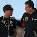 Lewis Hamilton (GBR) Mercedes AMG F1 and Federico Gastaldi (ARG) Lotus F1 Team Deputy Team Principal at Formula One World Championship, Rd7, Canadian Grand Prix, Qualifying, Montreal, Canada, Saturday 6 June 2015. © Sutton Motorsport Images