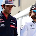 Carlos Sainz jr (ESP) Scuderia Toro Rosso and Fernando Alonso (ESP) McLaren at Formula One World Championship, Rd7, Canadian Grand Prix, Practice, Montreal, Canada, Friday 5 June 2015. © Sutton Motorsport Images