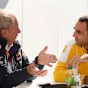 Dr Helmut Marko (AUT) Red Bull Motorsport Consultant and Cyril Abiteboul (FRA) Renault Sport at Formula One World Championship, Rd7, Canadian Grand Prix, Qualifying, Montreal, Canada, Saturday 6 June 2015. © Sutton Motorsport Images