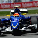 Felipe Nasr (BRA) Sauber C34 jumps across the kerb at Formula One World Championship, Rd7, Canadian Grand Prix, Qualifying, Montreal, Canada, Saturday 6 June 2015. © Sutton Motorsport Images