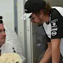 Eric Boullier (FRA) McLaren Racing Director  and Fernando Alonso (ESP) McLaren at Formula One World Championship, Rd7, Canadian Grand Prix, Qualifying, Montreal, Canada, Saturday 6 June 2015. © Sutton Motorsport Images