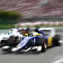 Felipe Massa (BRA) Williams FW37 and Marcus Ericsson (SWE) Sauber C34 at Formula One World Championship, Rd7, Canadian Grand Prix, Race, Montreal, Canada, Sunday 7 June 2015. © Sutton Motorsport Images