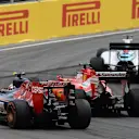 Carlos Sainz jr (ESP) Scuderia Toro Rosso STR10 and Sebastian Vettel (GER) Ferrari SF15-T at Formula One World Championship, Rd7, Canadian Grand Prix, Race, Montreal, Canada, Sunday 7 June 2015. © Sutton Motorsport Images