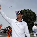 Jenson Button (GBR) McLaren and Sebastian Vettel (GER) Ferrari on the drivers parade at Formula One World Championship, Rd7, Canadian Grand Prix, Race, Montreal, Canada, Sunday 7 June 2015. © Sutton Motorsport Images