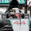 Lewis Hamilton (GBR) Mercedes AMG F1 W06 heads for parc ferme at Formula One World Championship, Rd7, Canadian Grand Prix, Race, Montreal, Canada, Sunday 7 June 2015. © Sutton Motorsport Images