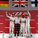 (L to R): Nico Rosberg (GER) Mercedes AMG F1, race winner Lewis Hamilton (GBR) Mercedes AMG F1 and Valtteri Bottas (FIN) Williams celebrate on the podium at Formula One World Championship, Rd7, Canadian Grand Prix, Race, Montreal, Canada, Sunday 7 June 2015. © Sutton Motorsport Images