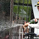 Race winner Lewis Hamilton (GBR) Mercedes AMG F1 celebrates on the podium with the champagne at Formula One World Championship, Rd7, Canadian Grand Prix, Race, Montreal, Canada, Sunday 7 June 2015. © Sutton Motorsport Images