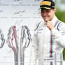 Valtteri Bottas (FIN) Williams celebrates on the podium at Formula One World Championship, Rd7, Canadian Grand Prix, Race, Montreal, Canada, Sunday 7 June 2015. © Sutton Motorsport Images