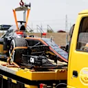 The car of Fernando Alonso (ESP) McLaren MP4-30 is recovered after stopping on track in FP3 at Formula One World Championship, Rd3, Chinese Grand Prix, Qualifying, Shanghai, China, Saturday 11 April 2015. © Sutton Motorsport Images