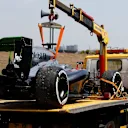 The car of Fernando Alonso (ESP) McLaren MP4-30 is recovered after stopping on track in FP3 at Formula One World Championship, Rd3, Chinese Grand Prix, Qualifying, Shanghai, China, Saturday 11 April 2015. © Sutton Motorsport Images